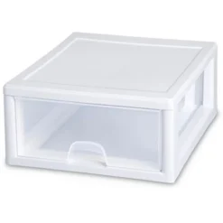 Sterilite 16 Quart Stackable Sturdy Plastic Storage Drawer Container For Home And Office Organization, Clear & White -Rubbermaid Shop GUEST a6288456 81cf 4c9f a4cc 94f8cb93119d