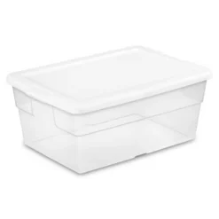 Sterilite 16 Quart Stackable Clear Plastic Storage Tote Container With Opaque Latching Lid For Home And Office Organization -Rubbermaid Shop GUEST a8f45b5e b6bc 415c 9788 f35e00bf1fce 1