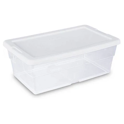 Sterilite 16 Qt Clear Plastic Secure Latching Storage Containers, 12 Pack & 6 Quart Lidded Storage Tote For Home And Office Organization, 24 Pack 1 Sterilite 16 Qt Clear Plastic Secure Latching Storage Containers, 12 Pack & 6 Quart Lidded Storage Tote For Home And Office Organization, 24 Pack