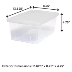 Homz 6 Quart Plastic Multipurpose Stackable Storage Container Bins With Secure Latching Lid For Home And Office Organization, Clear (10 Pack) -Rubbermaid Shop GUEST af5bdf9c 709f 450b 8beb 28d566167bb4