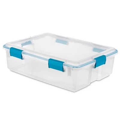 Sterilite Multipurpose Plastic Under-Bed Storage Tote Bins With Secure Gasket Latching Lids For Home Organization 9 Sterilite Multipurpose Plastic Under-Bed Storage Tote Bins With Secure Gasket Latching Lids For Home Organization - Image 9
