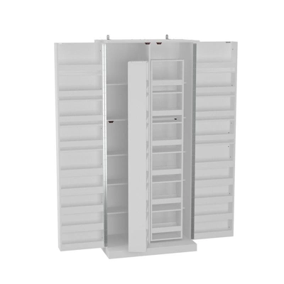 FUFU&GAGA Rotating Pantry Cabinet,Large Capacity Kitchen Storage Hutch,Double Doors With Compartments,Kitchen Organization,White 10 FUFU&GAGA Rotating Pantry Cabinet,Large Capacity Kitchen Storage Hutch,Double Doors With Compartments,Kitchen Organization,White - Image 10