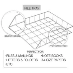 Sorbus Wire Metal 5 In 1 Desk Organizer Set - For Office Storage And Organization -Rubbermaid Shop GUEST b2fc28c9 630b 4f56 b848 52de131771c8