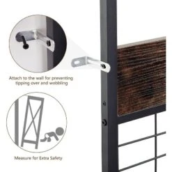 Entryway Storage Bench, 3-Tier Industrial Shoe Rack With 5 Coat Hooks, Rustic Wood Style Hall Tree For Home/Closet Organization -Rubbermaid Shop GUEST b30f6fe5 447b 41f4 8707 6ac3ec89787a