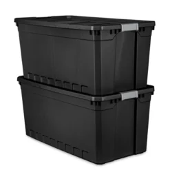 Sterilite Storage System Solution With 50 Gallon Heavy Duty Stackable Storage Box Container Totes With Grey Latching Lid For Home Organization -Rubbermaid Shop GUEST b5988a50 faa8 40ec 9700 1fd325f0ff2e