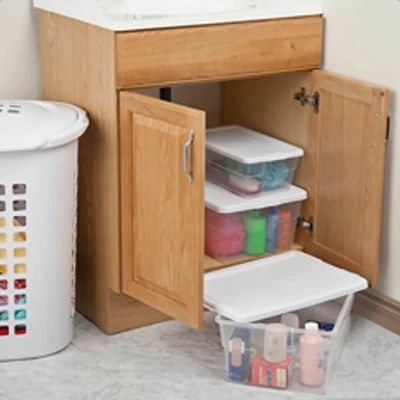 Sterilite 16 Qt Clear Plastic Secure Latching Storage Containers, 12 Pack & 6 Quart Lidded Storage Tote For Home And Office Organization, 24 Pack 5 Sterilite 16 Qt Clear Plastic Secure Latching Storage Containers, 12 Pack & 6 Quart Lidded Storage Tote For Home And Office Organization, 24 Pack - Image 5