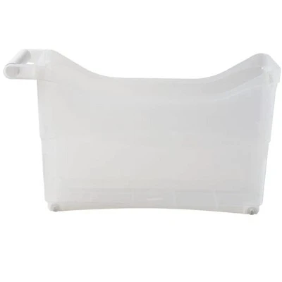 The Lakeside Collection Plastic Storage Bin With White Handle And Rolling Wheels For Kitchen, Pantry, Craft, Office Or Toy Organization 5 The Lakeside Collection Plastic Storage Bin With White Handle And Rolling Wheels For Kitchen, Pantry, Craft, Office Or Toy Organization - Image 5