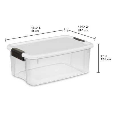 Sterilite 4 Set Of 56-Quart Wheeled Storage Bin & 6 Set Of 18-Quart Plastic Storage Container W/Latching Lid And Clear Base For Home Organization 2 Sterilite 4 Set Of 56-Quart Wheeled Storage Bin & 6 Set Of 18-Quart Plastic Storage Container W/Latching Lid And Clear Base For Home Organization - Image 2