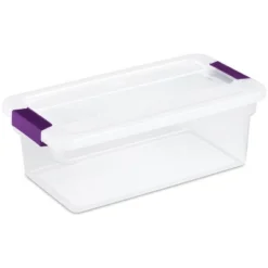 Sterilite 6 Quart Plastic ClearView Multipurpose Stacking Storage Container Tote With Secure Latching Lid For Home And Office Organization -Rubbermaid Shop GUEST b7ec71fd ab0b 4450 a024 9e17bb86bdfd