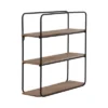 Sagebrook Home Metal Wood Floating Wall Shelves, Storage And Display, Decorative Wall Shelf Organization