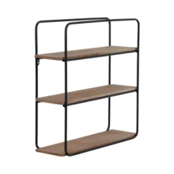 Sagebrook Home Metal Wood Floating Wall Shelves, Storage And Display, Decorative Wall Shelf Organization