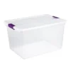 Sterilite 66 Quart Clear Latch Lid Storage Container Tote, 12 Pack, And 15 Quart Clear Latch Lid Storage Container Tote, 12 Pack For Home Organization