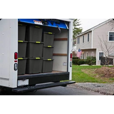 Sterilite Large 45 Gallon Storage Tote Boxes With Wheels And Latching Indexed Lid For Home Organization, Gray And Green, (4 Pack) 2 Sterilite Large 45 Gallon Storage Tote Boxes With Wheels And Latching Indexed Lid For Home Organization, Gray And Green, (4 Pack) - Image 2