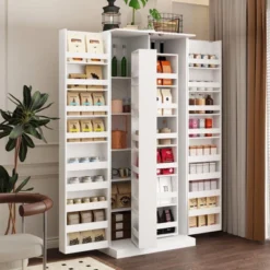 FUFU&GAGA Rotating Pantry Cabinet,Large Capacity Kitchen Storage Hutch,Double Doors With Compartments,Kitchen Organization,White 29 FUFU&GAGA Rotating Pantry Cabinet,Large Capacity Kitchen Storage Hutch,Double Doors With Compartments,Kitchen Organization,White -Rubbermaid Shop GUEST c3761fbe 3c37 48cb be2b 7b5288e13f4c