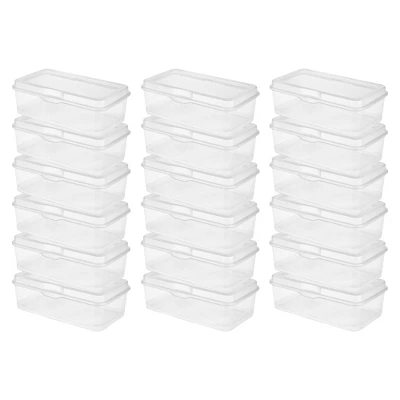 Sterilite Clear FlipTop Plastic Stacking Storage Container Tote With Latching Lid For Home Organization In Closets, Playroom, Or Craft Rooms 6 Sterilite Clear FlipTop Plastic Stacking Storage Container Tote With Latching Lid For Home Organization In Closets, Playroom, Or Craft Rooms - Image 6