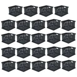 Sterilite Stackable Plastic Storage Crate Bin Organizer File Box With Handles For Home, Office, Dorm, Garage, Or Utility Organization, Black -Rubbermaid Shop GUEST c73ea9f8 1b24 46f5 b864 f05d006b2bce