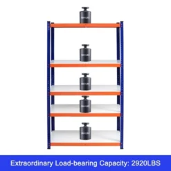 SEVOBAL Utility Storage Shelves Heavy Duty 5 Tier Metal Shelving Unit Vividly Ample Garage Home Organization Home, Blue Orange, 71"*35.4"*15.7" -Rubbermaid Shop GUEST c7ae8cfc 6537 46be 98a5 5232d81e2dd6