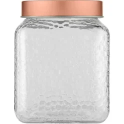 Amici Home Sierra Glass Canister, Clear With Dot Emboss, Copper Lid, Ideal For Pantry Organization, Storage Of Sugar, Coffee, And Cookies -Rubbermaid Shop GUEST cb10586e 64f7 40e4 ae38 455f57e434b6