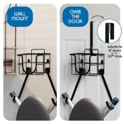 Bryt Ironing Board Holder Wall Mount & Over The Door Hanger, Laundry Room Storage & Organization, Iron & Ironing Board Hanger T&V Shaped, Black -Rubbermaid Shop GUEST cbc6e09a 5a6d 4450 ae47 847ba3544a96