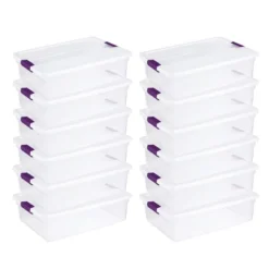 Sterilite 32 Quart Clear View Stacking Storage Tote Container With Latching Lid For Home & Office Organization And Storage Solution -Rubbermaid Shop GUEST cdc2ae0e b524 4736 a783 22dcf256c023