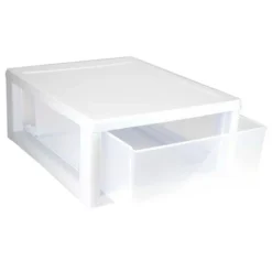 Sterilite 16 Quart Stackable Sturdy Plastic Storage Drawer Container For Home And Office Organization, Clear & White -Rubbermaid Shop GUEST cff4796b cc02 4902 bdb1 5e17fe8b6e0d