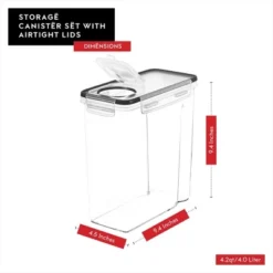 DWËLLZA KITCHEN Airtight Food Cereal BPA-Free Storage Containers For Pantry Organization And Storage, Flour & Sugar Includes 1 Marker & 8 Labels -Rubbermaid Shop GUEST d1333374 2389 4dcc 9783 d8892ebddf64