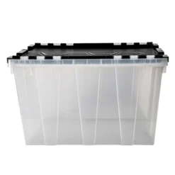 Greenmade 675374 Flip Top Large Capacity Clear Plastic Storage Container W/ Attached Interlocking Lid For Household Organization & Management, 2 Pack -Rubbermaid Shop GUEST d4b9873a 9527 41e8 a35a b60121bcb1a0