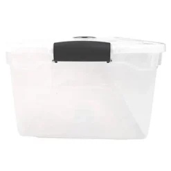 Homz Multipurpose 64 Quart Clear Storage Container Tote Bins With Secure Latching Lids For Home Or Office Organization (4 Pack) -Rubbermaid Shop GUEST d645382c 84d1 4999 a010 42476bda53cf 1