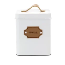 MegaChef Kitchen Food Storage And Organization 5 Piece Canister Set In White -Rubbermaid Shop GUEST d6942c86 f922 4483 9f74 5b127ebfe765