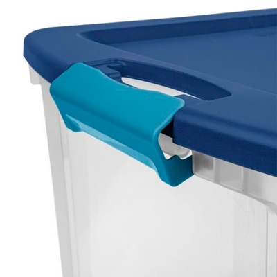 Sterilite 26 Gallon Plastic Latch & Carry Storage Bin Tote Baskets With Comfortable Handles For Household And Office Organization 2 Sterilite 26 Gallon Plastic Latch & Carry Storage Bin Tote Baskets With Comfortable Handles For Household And Office Organization - Image 2