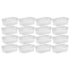 Sterilite 4.25 X 8 X 12.25 Inch Small Modern Storage Bin W/ Comfortable Carry Through Handles & Banded Rim For Household Organization, Clear (16 Pack)