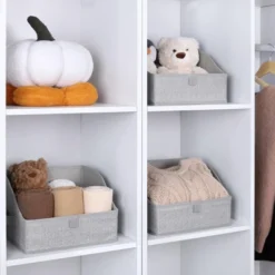 Aoibox Large Capacity Trapezoid Fabric Storage Bins Set Of 3 For Closet Organization Clothes Blankets Gray Durable -Rubbermaid Shop GUEST d861c308 156e 4bab a9fa adf5fea2f8f4