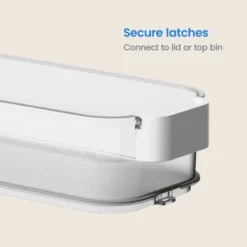 Click In Place 3qt Clear Shallow Slim Plastic Storage Bin With White Latch For Home And Office Organization - Brightroom™ -Rubbermaid Shop GUEST d901ff7b 37d4 401c 87f5 e3cadb61a7b5