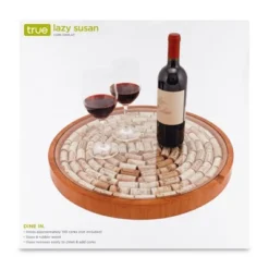 True Wine Cork Collector Lazy Susan Turntable, Wooden And Glass Storage For 130 Corks, Tabletop Or Countertop Organization, Set Of 1 -Rubbermaid Shop GUEST dca85f91 e919 4775 a6ca 2a5bbf50efc2