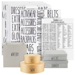 Talented Kitchen 133 Closet Labels For Bins, Baskets, Preprinted Black All Cap Stickers For Clothing Organization, Storage Containers, Water Resistant -Rubbermaid Shop GUEST dd17629a 36a5 471f b84d 7f419b63e1de