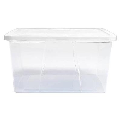 Homz 12-Quart Snaplock Clear Plastic Storage Tote Container Bin With Secure Lid And Handles For Home And Office Organization (8 Pack) 2 Homz 12-Quart Snaplock Clear Plastic Storage Tote Container Bin With Secure Lid And Handles For Home And Office Organization (8 Pack) - Image 2
