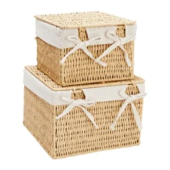 Juvale Juvale 2-Pack Storage Basket With Lids, Wicker Shelf Baskets For Bathroom Organization And Home Décor (2 Sizes) 14 Juvale Juvale 2-Pack Storage Basket With Lids, Wicker Shelf Baskets For Bathroom Organization And Home Décor (2 Sizes) -Rubbermaid Shop GUEST e1d7cacd c329 4efc 9314 7c085d43fb71