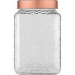 Amici Home Sierra Glass Canister, Clear With Dot Emboss, Copper Lid, Ideal For Pantry Organization, Storage Of Sugar, Coffee, And Cookies -Rubbermaid Shop GUEST e221a4ff 4d14 46b3 b0fb c7c1f985312a