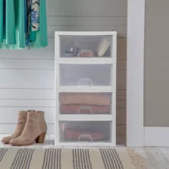 Sterilite 27 Qt (4 Pack) And 16 Qt (6 Pack) Stackable Clear Plastic Storage Drawer Containers For Home And Office Organization, White 7 Sterilite 27 Qt (4 Pack) And 16 Qt (6 Pack) Stackable Clear Plastic Storage Drawer Containers For Home And Office Organization, White -Rubbermaid Shop GUEST e2a56415 a25a 40d2 9dd4 5857ded121d9