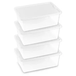 Homz 12-Quart Snaplock Clear Plastic Storage Tote Container Bin With Secure Lid And Handles For Home And Office Organization (8 Pack) 6 Homz 12-Quart Snaplock Clear Plastic Storage Tote Container Bin With Secure Lid And Handles For Home And Office Organization (8 Pack) -Rubbermaid Shop GUEST e385a6fe e0b7 46c0 a45a 4c46d1b14dec