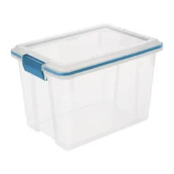 Sterilite 20 Quart Stackable Clear Plastic Storage Tote Container With Clear Gasket Latching Lid For Home And Office Organization, Clear -Rubbermaid Shop GUEST e4ddfdfc 0f97 4cc5 80f3 150e8f8e1bef