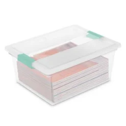 Sterilite Deep Clip Storage Box Container With Lid, Clear, 8 Pack And Medium Clip Box For Home, Craft Room, And Office Organization, 4 Pack -Rubbermaid Shop GUEST e675f982 c0f1 4ec6 ada5 5f83d9ec0f3a 1
