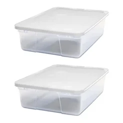 Homz Snaplock Multipurpose 28 Quart Clear Stackable Storage Container Bins For Indoor Home Organization