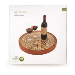 True Wine Cork Collector Lazy Susan Turntable, Wooden And Glass Storage For 130 Corks, Tabletop Or Countertop Organization, Set Of 1 -Rubbermaid Shop GUEST e81dfba0 0c3f 484c 99e1 900d249c5cff