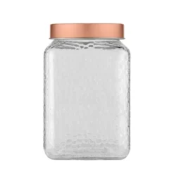 Amici Home Sierra Glass Canister, Clear With Dot Emboss, Copper Lid, Ideal For Pantry Organization, Storage Of Sugar, Coffee, And Cookies -Rubbermaid Shop GUEST e825beb4 f1b5 4eb0 be1d 152a8167917c