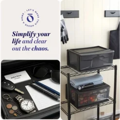 Homz 2 Pack Storage Cart, Wide Body 1 Drawer Plastic Container For Home And Office Organization, Black Frame With Smoke Tint Drawer -Rubbermaid Shop GUEST e829cc18 a981 4178 b82f bfa77a801dcd