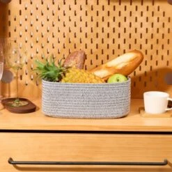 Aoibox Small Woven Cotton Rope Storage Baskets For Closet Organization Shelf Toy Nursery Shallow Bin 3 Pack Mixed Grey -Rubbermaid Shop GUEST e8563ffa 305e 4bae b6ed b4cf4a9495bb