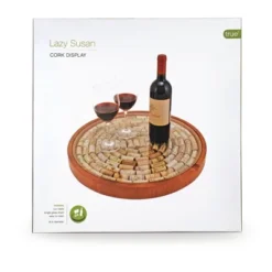 True Wine Cork Collector Lazy Susan Turntable, Wooden And Glass Storage For 130 Corks, Tabletop Or Countertop Organization, Set Of 1 -Rubbermaid Shop GUEST ea11e595 e57c 44bd 80a1 8c6075570e9d