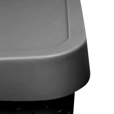 HANAMYA 16 Liter Stackable Lidded Storage Container Multipurpose Bins With Handles For Home And Office Organization, Gray (Set Of 4) 2 HANAMYA 16 Liter Stackable Lidded Storage Container Multipurpose Bins With Handles For Home And Office Organization, Gray (Set Of 4) - Image 2