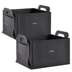 Juvale 2 Pack Faux Leather Foldable Storage Bins With Handles, Collapsible Baskets For Home Organization, Black, 10 X 6.5 In 15 Juvale 2 Pack Faux Leather Foldable Storage Bins With Handles, Collapsible Baskets For Home Organization, Black, 10 X 6.5 In -Rubbermaid Shop GUEST f29c8ff6 3821 4a15 8b22 057659cf924e